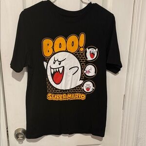 Nintendo Super Mario Boo Black T-Shirt